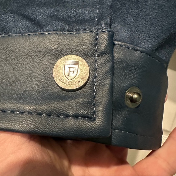 NWT Ferrari Men’s Medium F Collections Jacket Navy Blue Suede Coat Zippe… - Picture 6 of 10